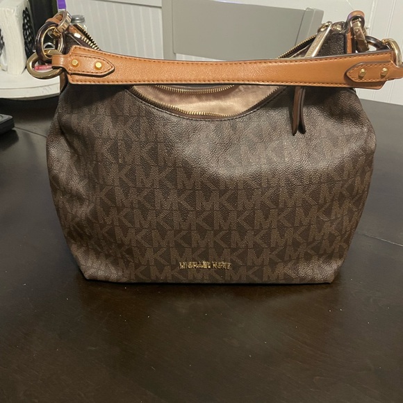 Michael Kors Brown Leather Hobo Bag - Picture 3 of 16
